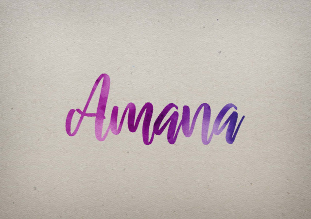 Free photo of Amana Watercolor Name DP