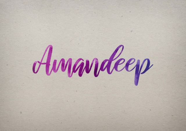 Free photo of Amandeep Watercolor Name DP