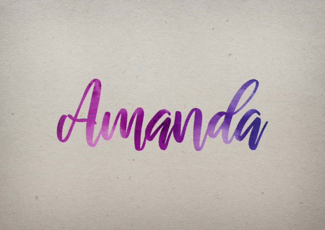 Free photo of Amanda Watercolor Name DP