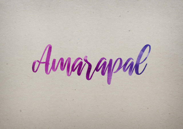 Free photo of Amarapal Watercolor Name DP