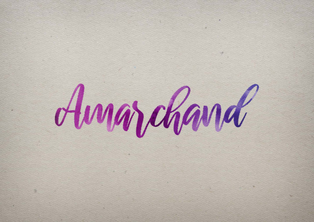Free photo of Amarchand Watercolor Name DP
