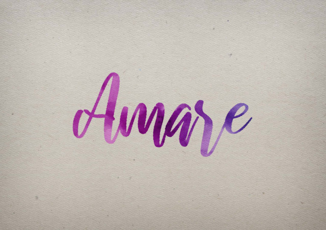 Free photo of Amare Watercolor Name DP