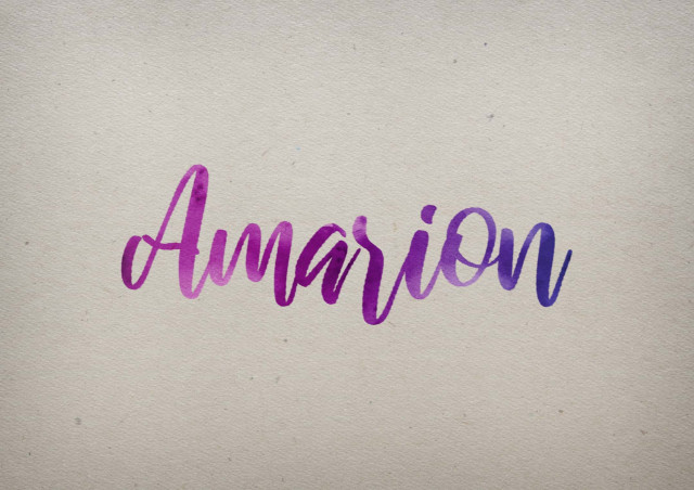 Free photo of Amarion Watercolor Name DP