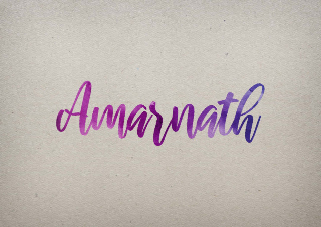 Free photo of Amarnath Watercolor Name DP