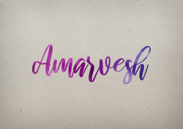 Free photo of Amarvesh Watercolor Name DP