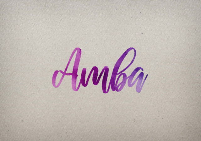 Free photo of Amba Watercolor Name DP