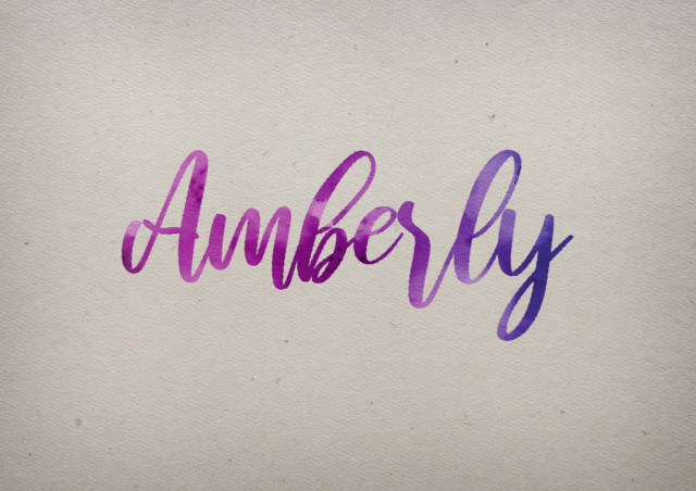 Free photo of Amberly Watercolor Name DP