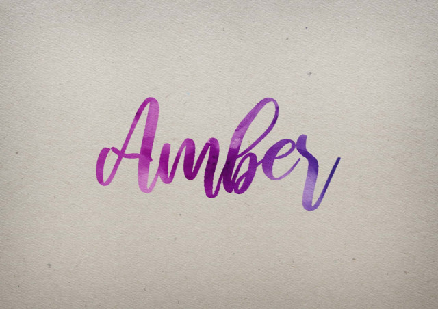 Free photo of Amber Watercolor Name DP