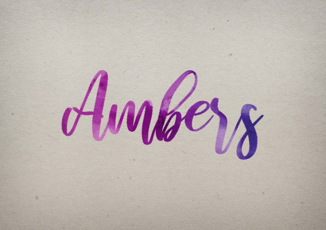 Free photo of Ambers Watercolor Name DP