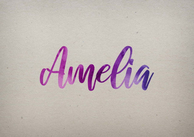 Free photo of Amelia Watercolor Name DP