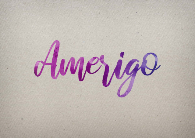 Free photo of Amerigo Watercolor Name DP