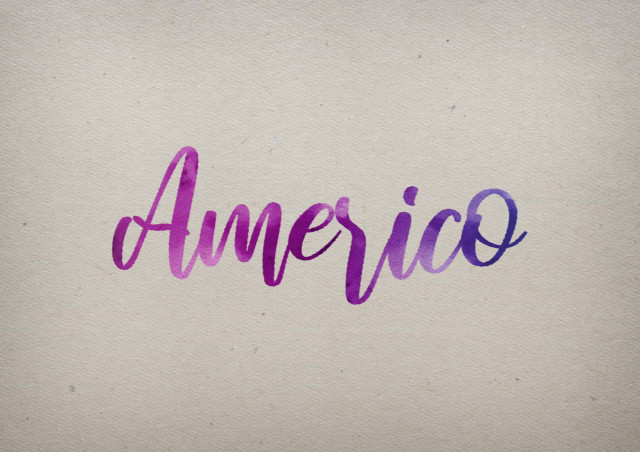 Free photo of Americo Watercolor Name DP