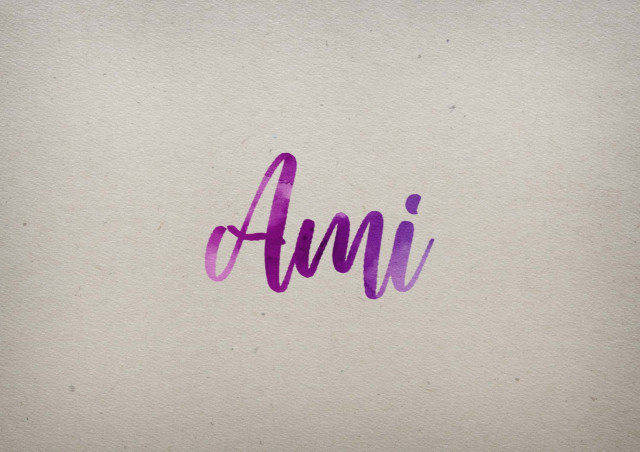 Free photo of Ami Watercolor Name DP