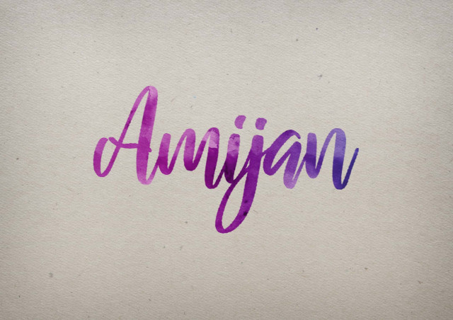 Free photo of Amijan Watercolor Name DP