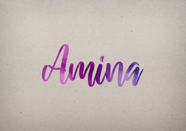 Free photo of Amina Watercolor Name DP