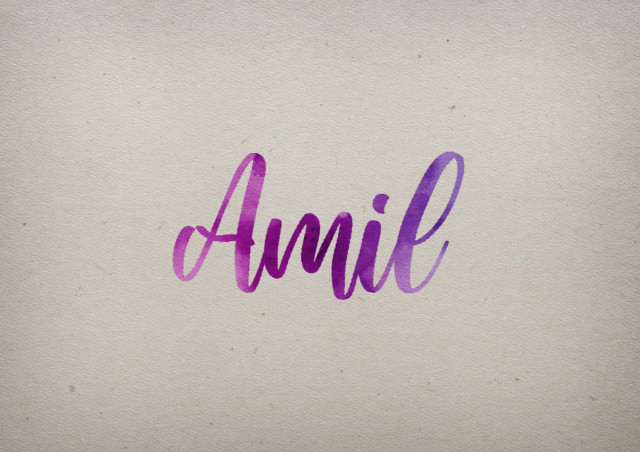 Free photo of Amil Watercolor Name DP