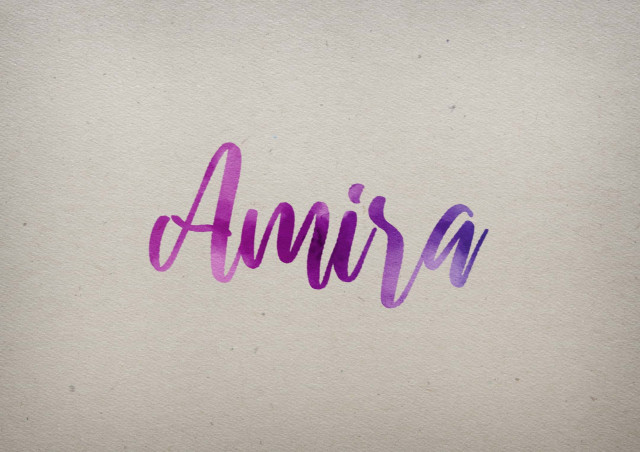 Free photo of Amira Watercolor Name DP