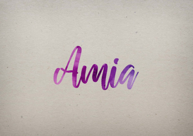 Free photo of Amia Watercolor Name DP