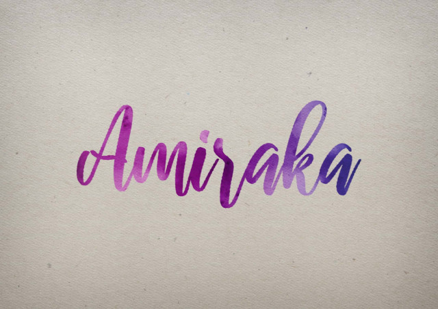 Free photo of Amiraka Watercolor Name DP