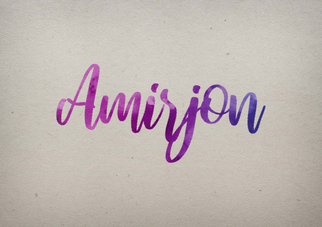 Free photo of Amirjon Watercolor Name DP