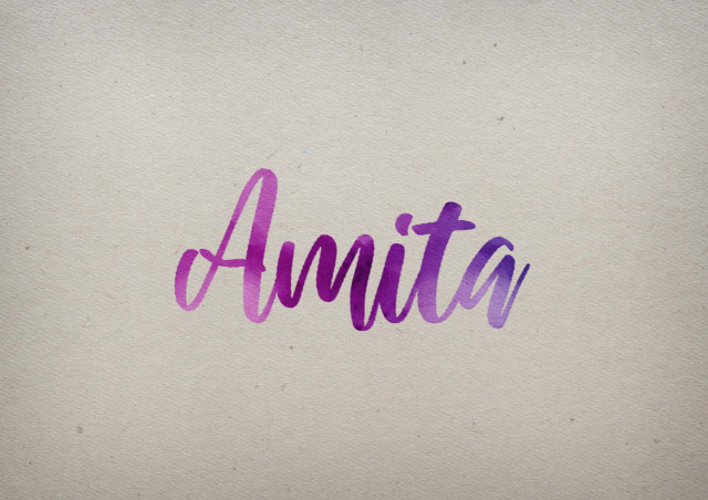 Free photo of Amita Watercolor Name DP