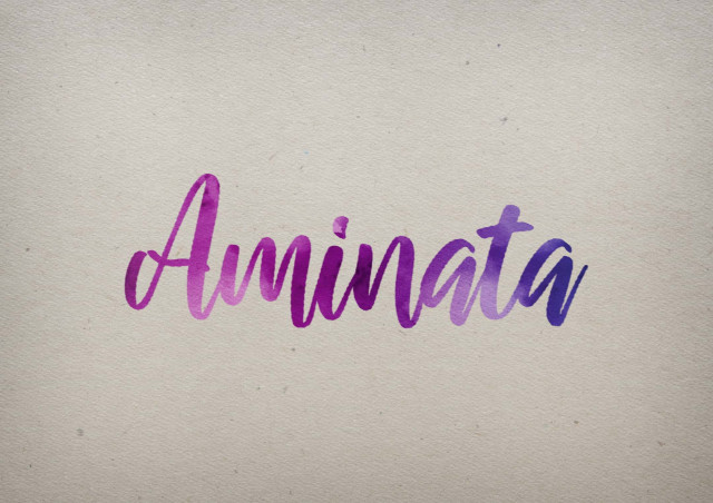 Free photo of Aminata Watercolor Name DP