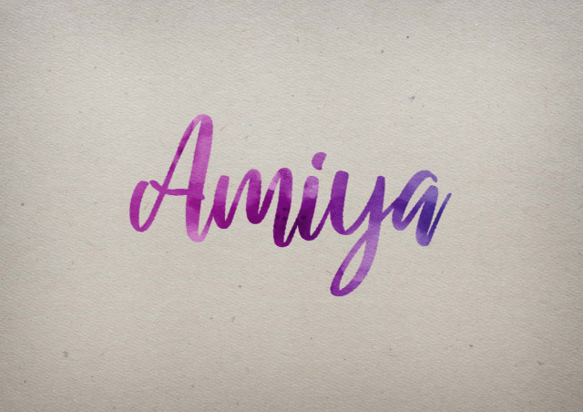 Free photo of Amiya Watercolor Name DP