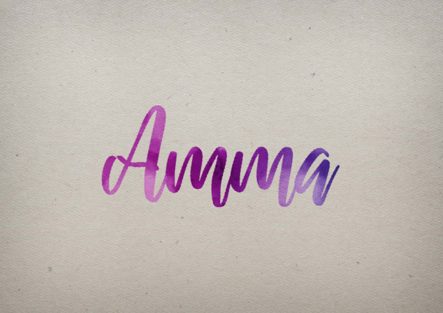 Free photo of Amma Watercolor Name DP