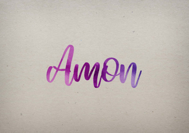 Free photo of Amon Watercolor Name DP