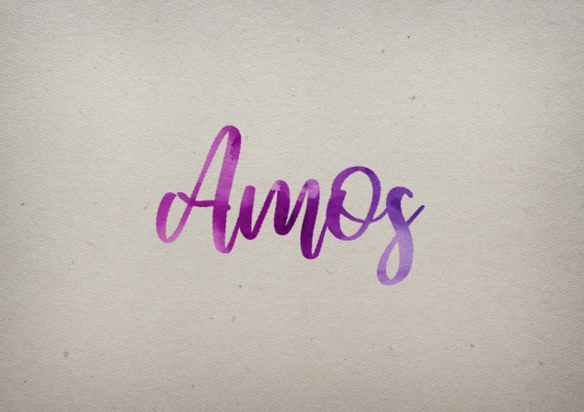 Free photo of Amos Watercolor Name DP