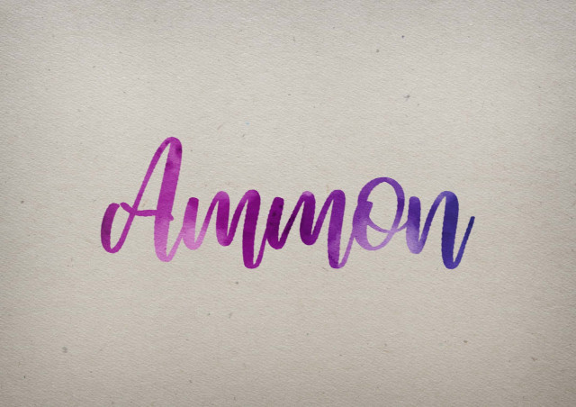 Free photo of Ammon Watercolor Name DP