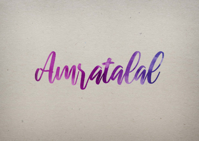 Free photo of Amratalal Watercolor Name DP