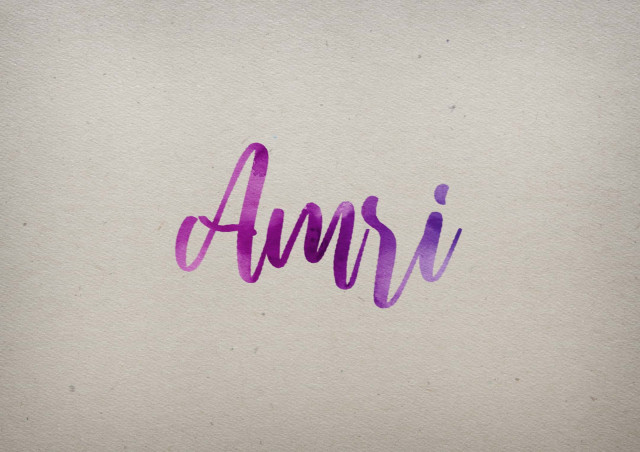 Free photo of Amri Watercolor Name DP