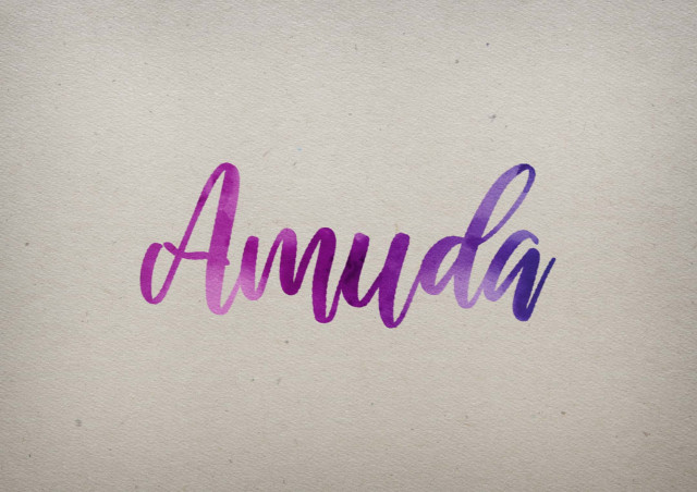 Free photo of Amuda Watercolor Name DP