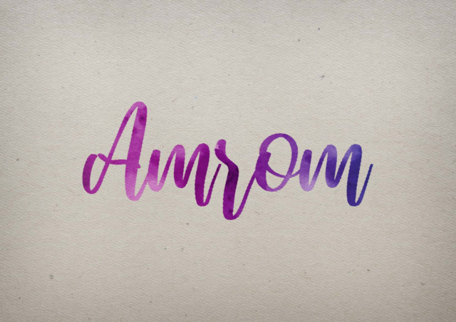 Free photo of Amrom Watercolor Name DP