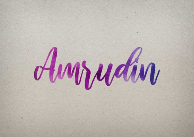 Free photo of Amrudin Watercolor Name DP