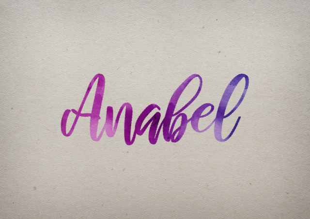 Free photo of Anabel Watercolor Name DP