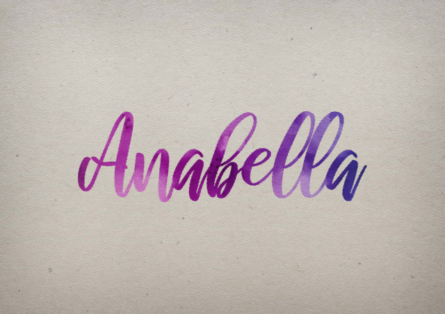Free photo of Anabella Watercolor Name DP