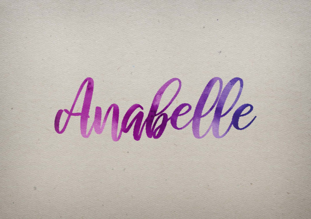 Free photo of Anabelle Watercolor Name DP