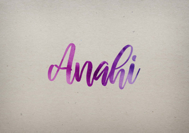 Free photo of Anahi Watercolor Name DP