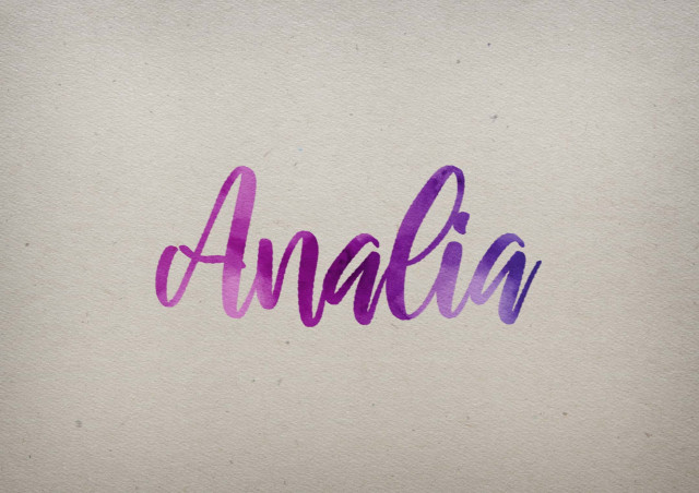Free photo of Analia Watercolor Name DP