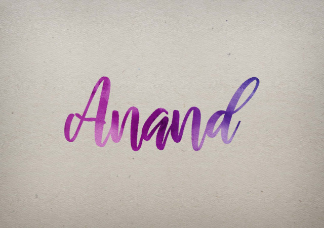 Free photo of Anand Watercolor Name DP