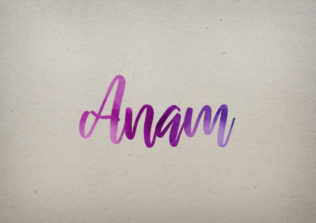 Free photo of Anam Watercolor Name DP