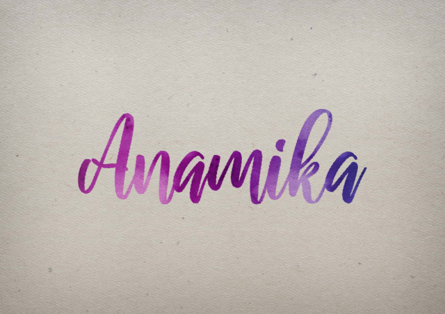 Free photo of Anamika Watercolor Name DP
