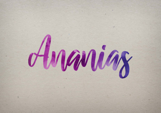 Free photo of Ananias Watercolor Name DP