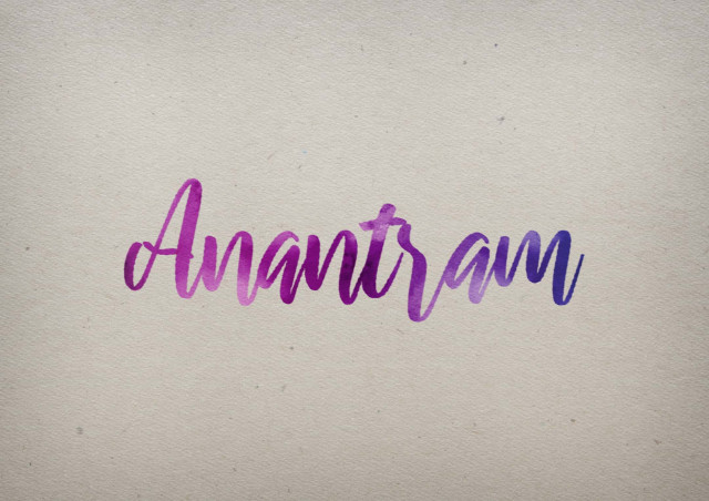 Free photo of Anantram Watercolor Name DP