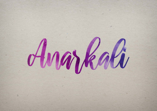 Free photo of Anarkali Watercolor Name DP