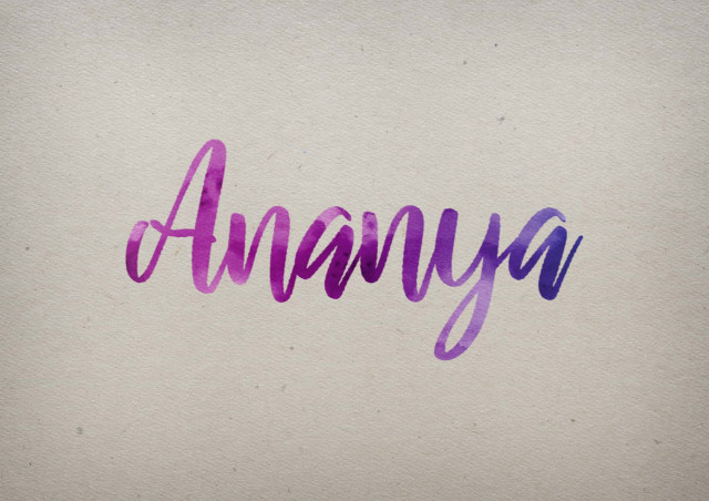 Free photo of Ananya Watercolor Name DP