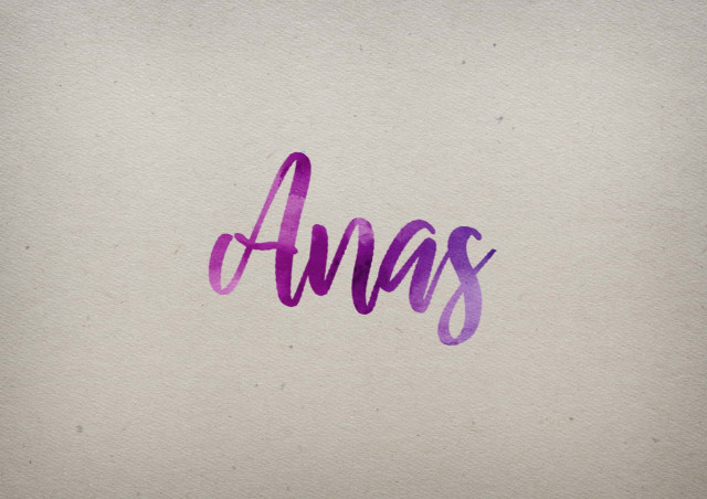 Free photo of Anas Watercolor Name DP