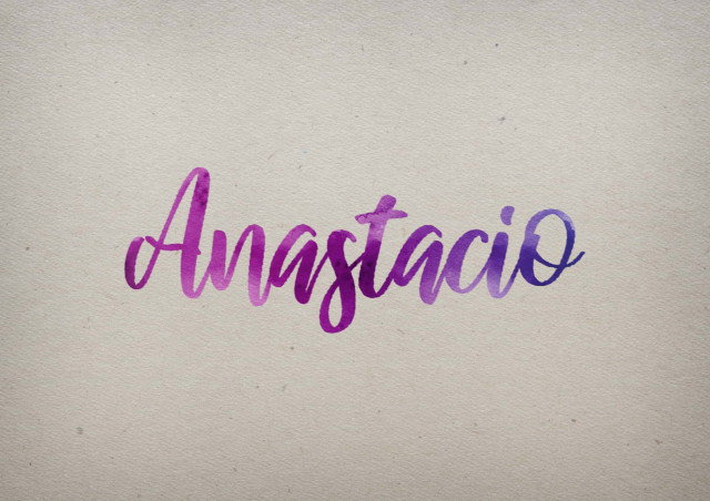 Free photo of Anastacio Watercolor Name DP
